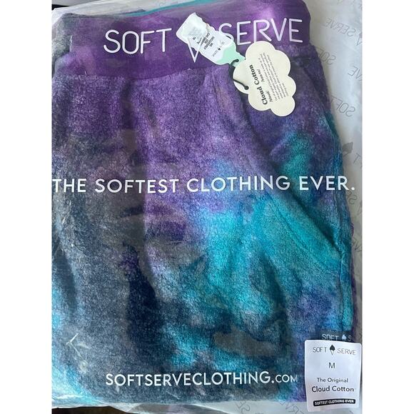 Soft Serve Cloud Cotton Jogger Sweatpants 2.0 Witches Brew Blue Purple Med NWT - Picture 2 of 6